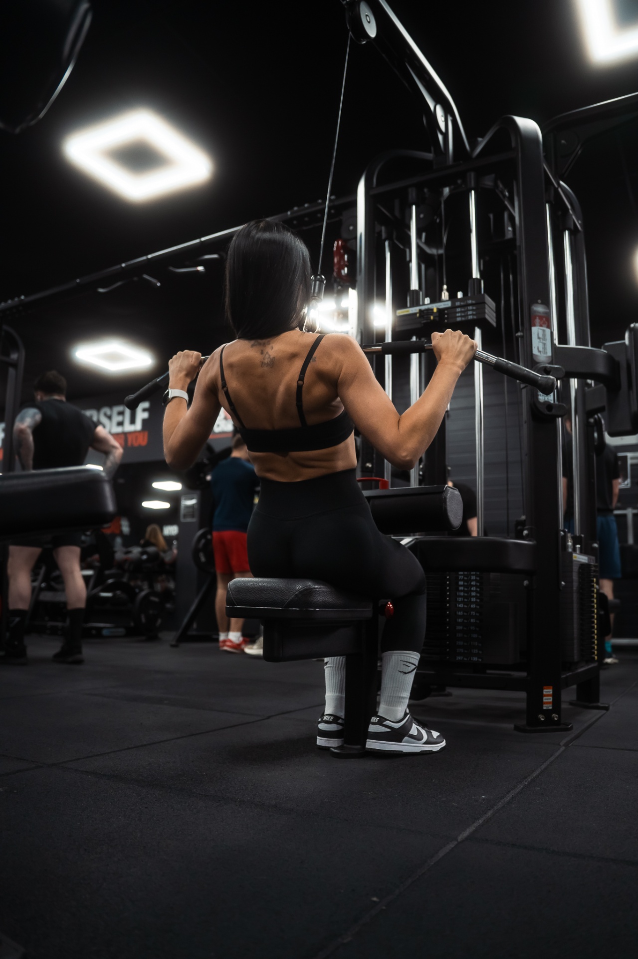 Personal training session in Wisbech, lat pulldown at Boxcross UK Gym